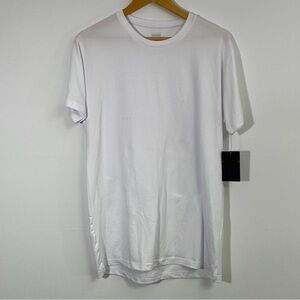 NWT Spyder Large Men's Spandex Soft Stretchy Athletic White Short Sleeve T Shirt